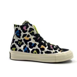 Converse Chuck 70 Hi Womens Casual Skate Shoe Multicolor Leopard Retro Sneaker